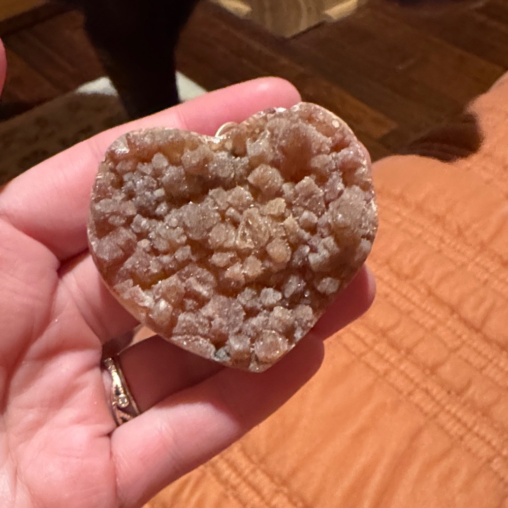 Citrine Cluster Heart Pendant